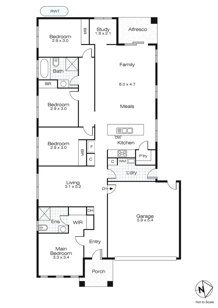 Floorplan of Homely house listing, 14 Cassowary Way, Winter Valley VIC 3358