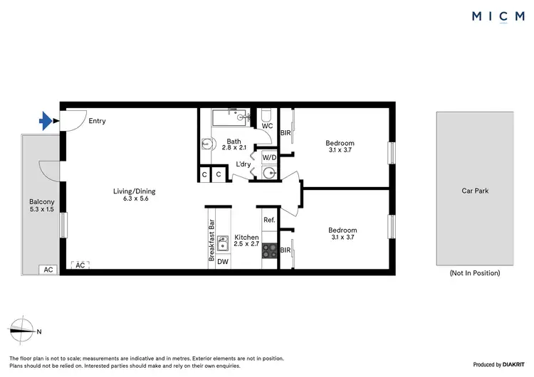 Floorplan of Homely apartment listing, 25/682 Nicholson Street, Fitzroy North VIC 3068