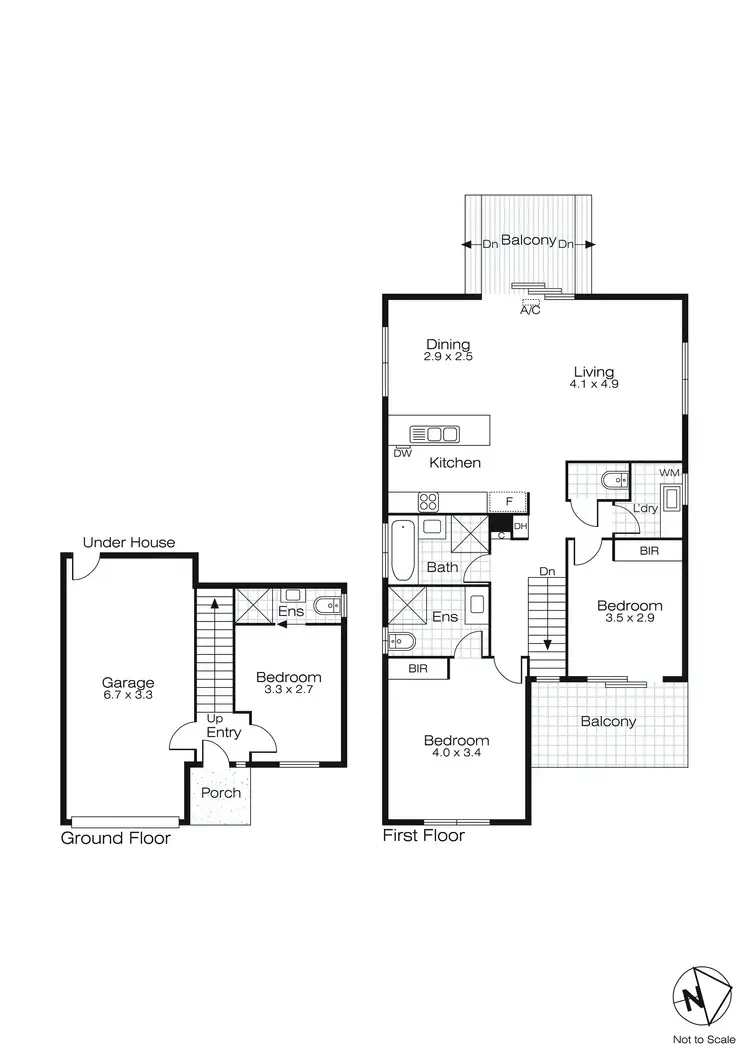 Floorplan of Homely unit listing, 1/10 Hickman Street, Ballarat Central VIC 3350