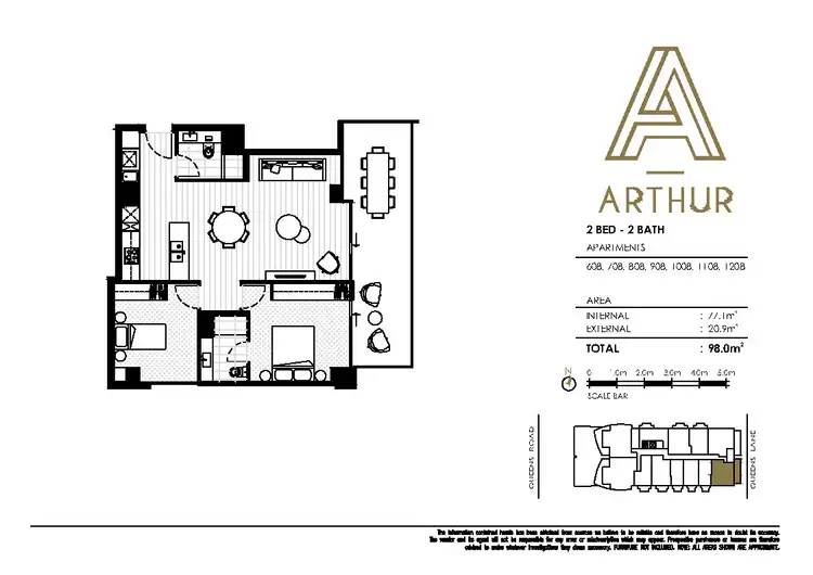 Floorplan of Homely apartment listing, 908/14 Queens Road, Melbourne VIC 3004