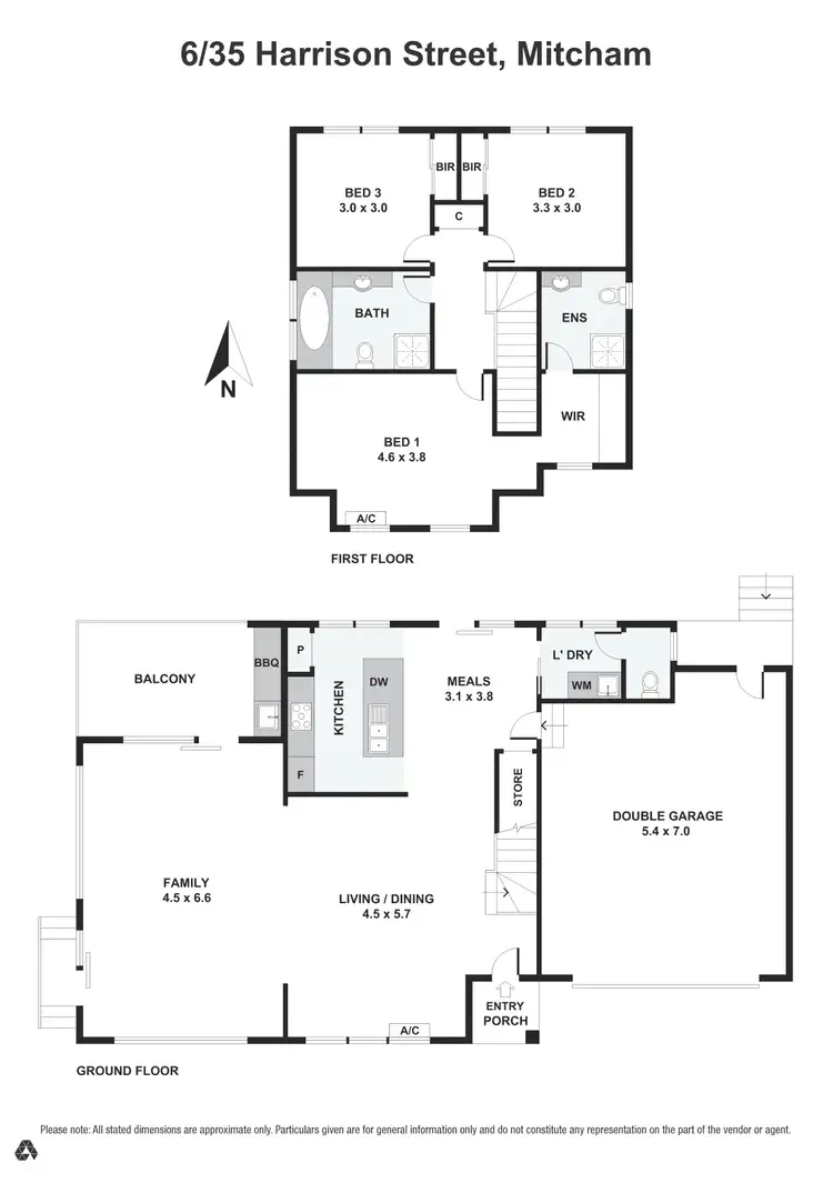 Floorplan of Homely townhouse listing, 6/35 Harrison Street, Mitcham VIC 3132