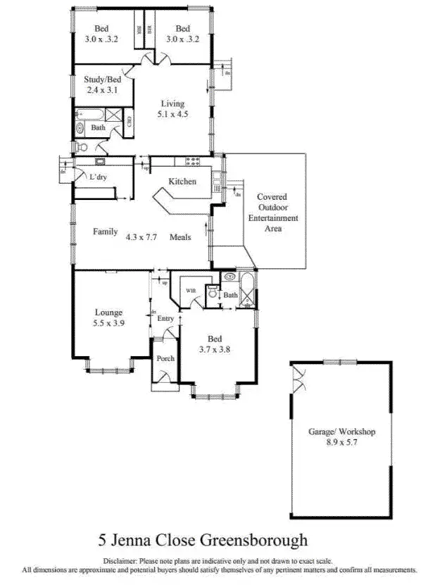 Floorplan of Homely house listing, 5 Jenna Close, Greensborough VIC 3088