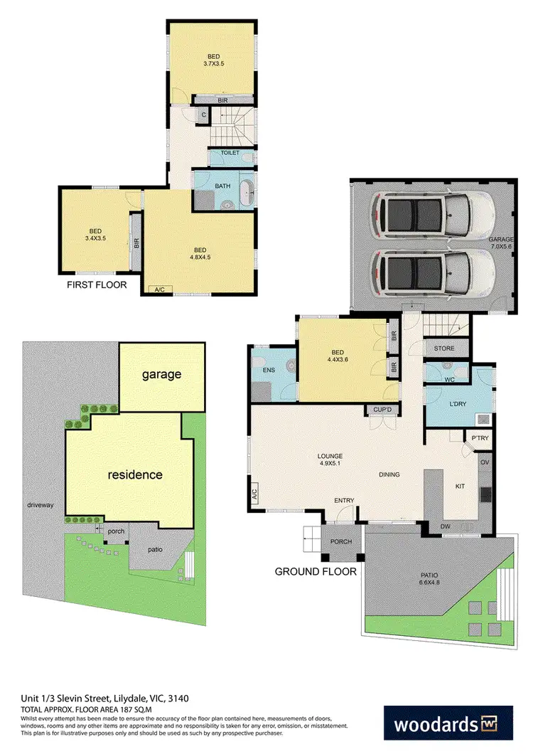 Floorplan of Homely townhouse listing, 1/3 Slevin Street, Lilydale VIC 3140