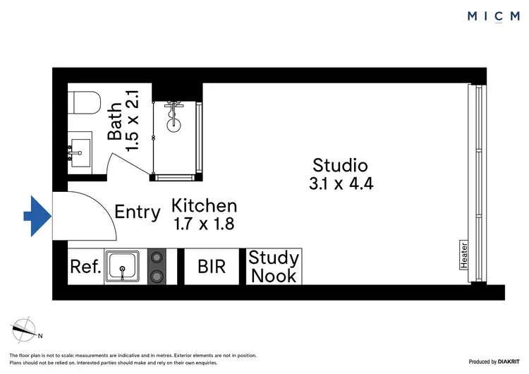 Floorplan of Homely apartment listing, 802/181 ABeckett Street, Melbourne VIC 3000