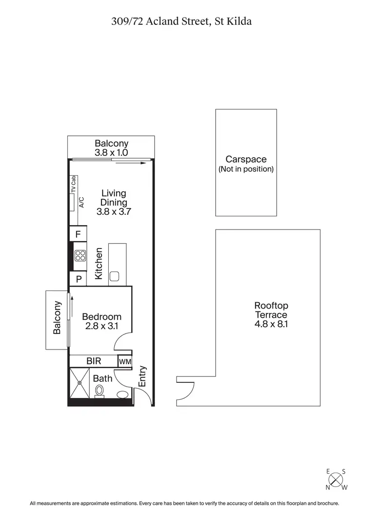 Floorplan of Homely apartment listing, 309/72 Acland Street, St Kilda VIC 3182