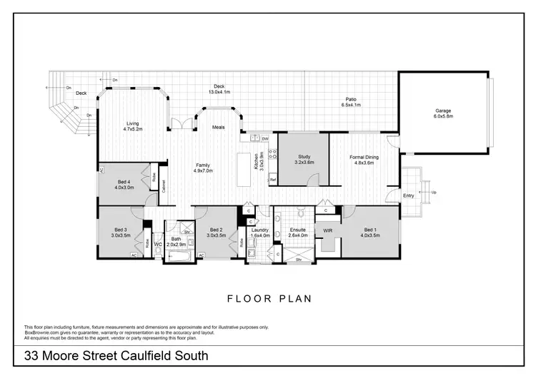 Floorplan of Homely house listing, 33 Moore Street, Caulfield South VIC 3162
