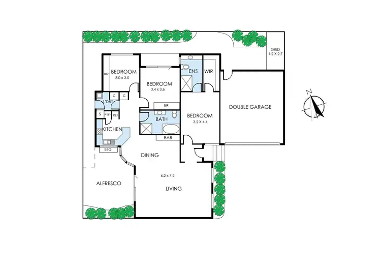 Floorplan of Homely townhouse listing, 3/158 Balcombe Road, Mentone VIC 3194