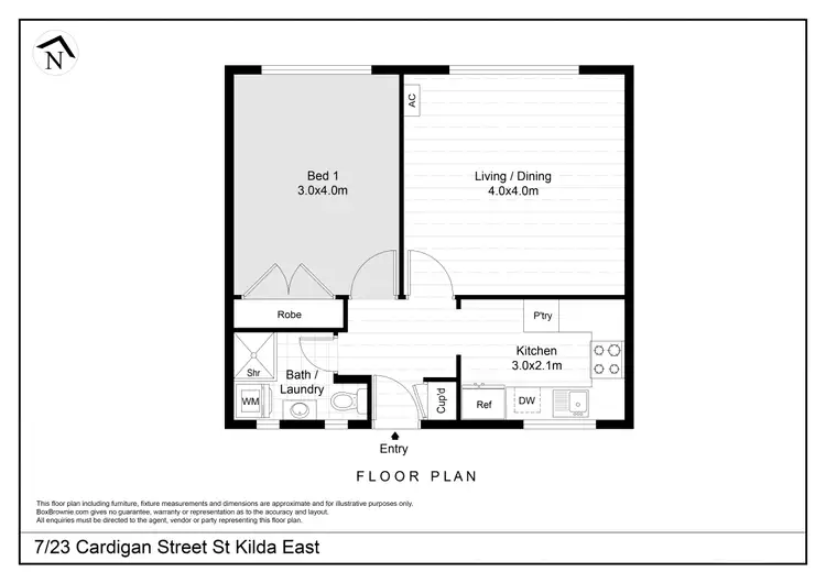 Floorplan of Homely apartment listing, 7/23 Cardigan Street, St Kilda East VIC 3183