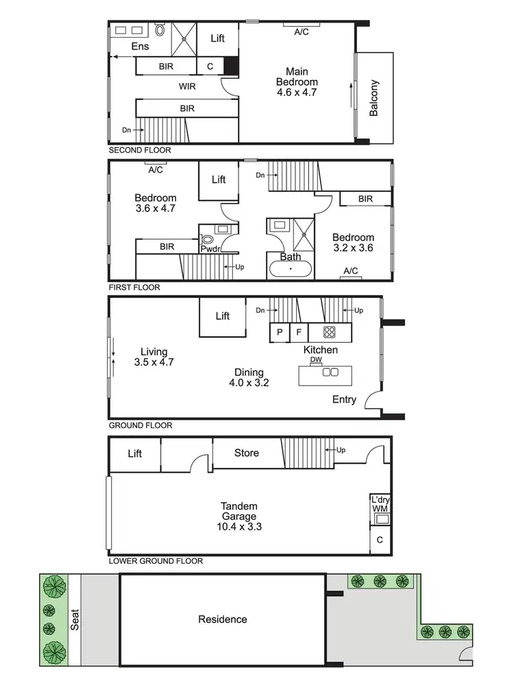 Floorplan of Homely townhouse listing, 1/3 Wilks Street, Caulfield North VIC 3161