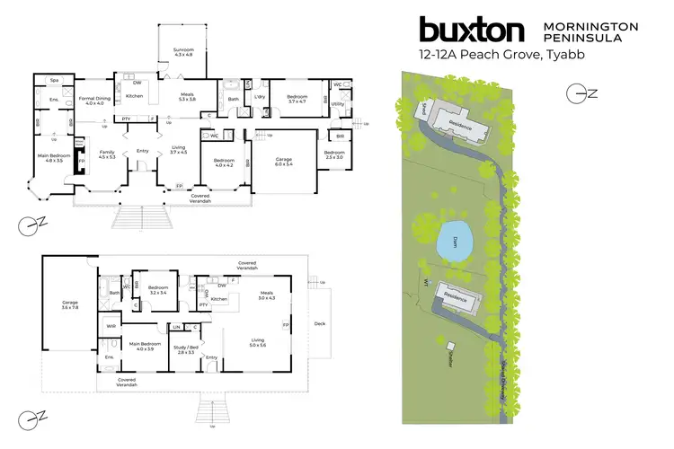 Floorplan of Homely house listing, 12-12A Peach Grove, Tyabb VIC 3913
