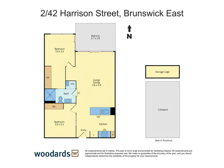 Floorplan of Homely apartment listing, 2/42-44 Harrison Street, Brunswick East VIC 3057