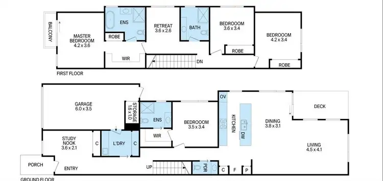 Floorplan of Homely townhouse listing, 10B May Street, Bentleigh East VIC 3165