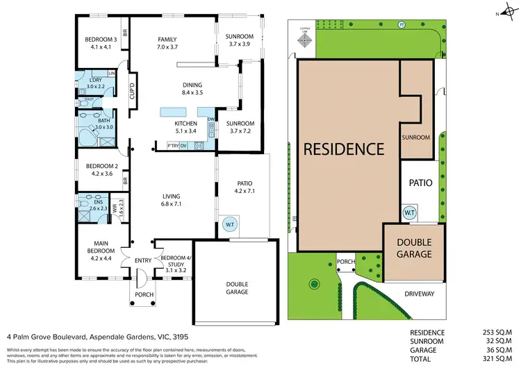 Floorplan of Homely house listing, 4 Palm Grove Boulevard, Aspendale Gardens VIC 3195