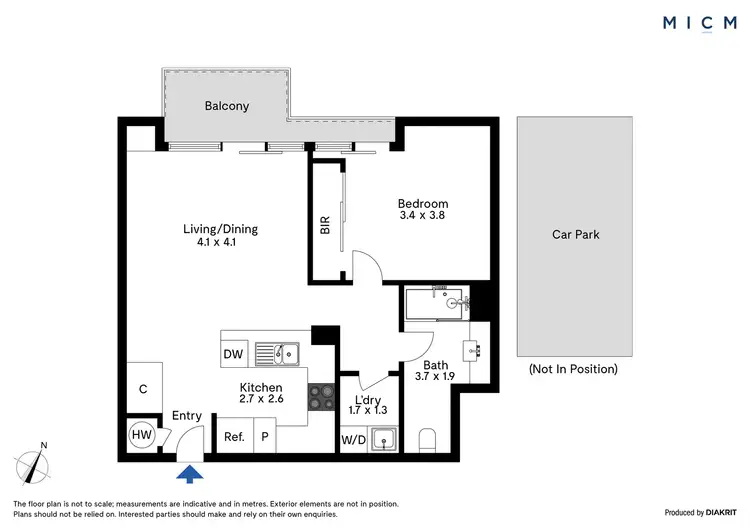 Floorplan of Homely apartment listing, 1404/33 City Road, Southbank VIC 3006