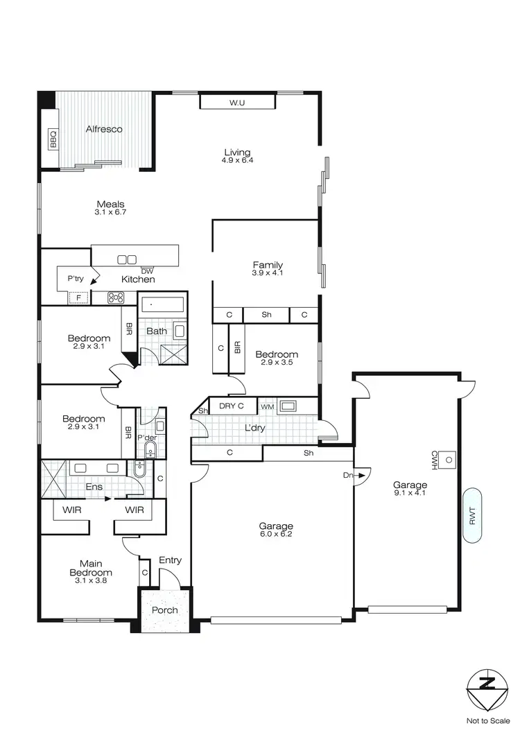 Floorplan of Homely house listing, 6 Flewin Avenue, Miners Rest VIC 3352