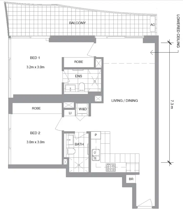 Floorplan of Homely apartment listing, 1909/560 Lonsdale Street, Melbourne VIC 3000