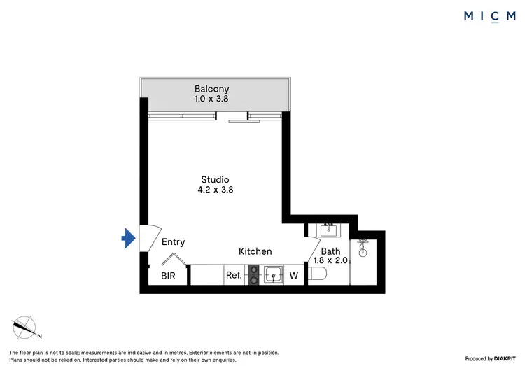 Floorplan of Homely apartment listing, 1407/181 ABeckett Street, Melbourne VIC 3000