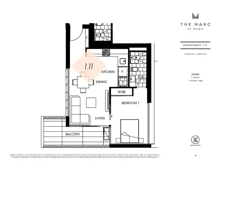 Floorplan of Homely apartment listing, 111/2 Princes Street, St Kilda VIC 3182
