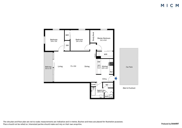 Floorplan of Homely apartment listing, 83/33 Jeffcott Street, West Melbourne VIC 3003