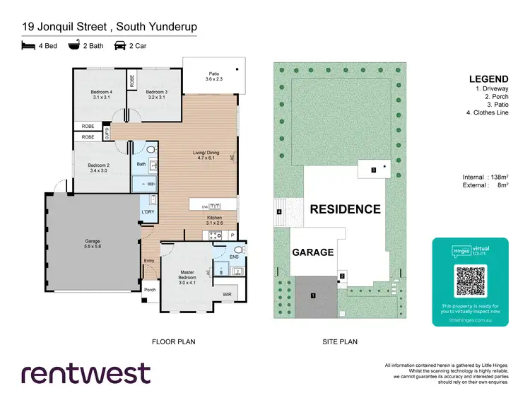 Floorplan of Homely house listing, 19 Jonquil St, South Yunderup WA 6208