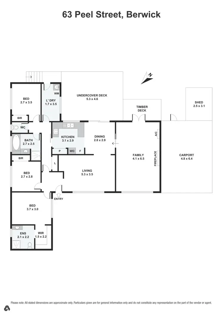 Floorplan of Homely house listing, 63 Peel Street, Berwick VIC 3806