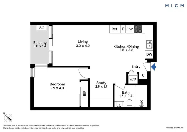 Floorplan of Homely apartment listing, 1207/60 Kavanagh Street, Southbank VIC 3006