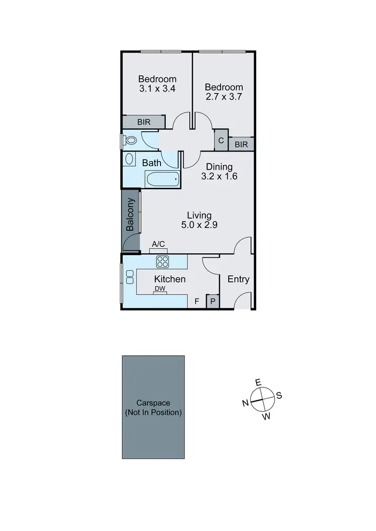 Floorplan of Homely unit listing, 2/71 Edgar Street North, Glen Iris VIC 3146