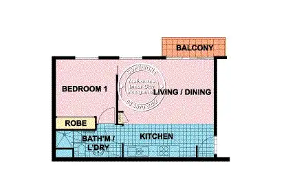 Floorplan of Homely apartment listing, 1/623 Little Bourke Street, Melbourne VIC 3000