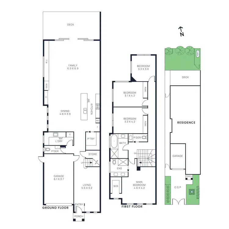 Floorplan of Homely townhouse listing, 9a Purtell Street, Bentleigh East VIC 3165
