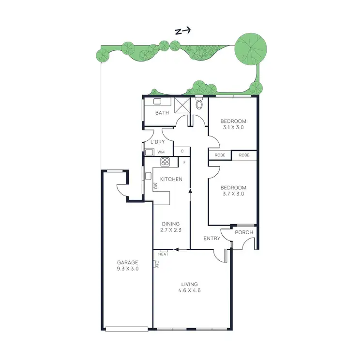 Floorplan of Homely unit listing, 2/20-24 Moonya Road, Carnegie VIC 3163