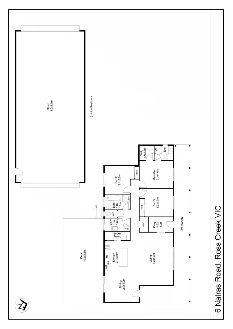 Floorplan of Homely house listing, 6 Natrass Road, Ross Creek VIC 3351