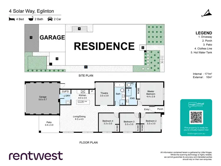 Floorplan of Homely house listing, 4 Solar Wy, Eglinton WA 6034