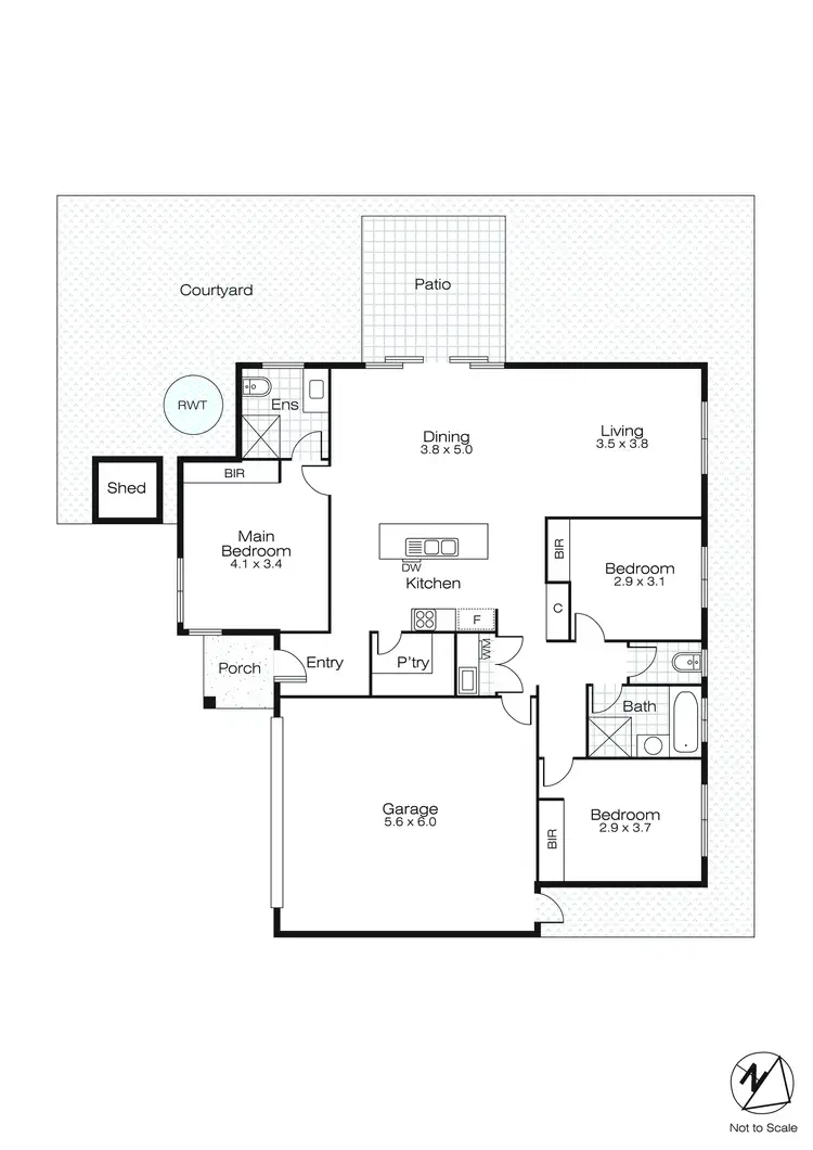 Floorplan of Homely house listing, 3/2 Middlin Street, Brown Hill VIC 3350