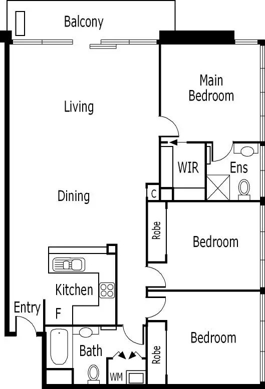Floorplan of Homely apartment listing, 90/173 City Road, Southbank VIC 3006
