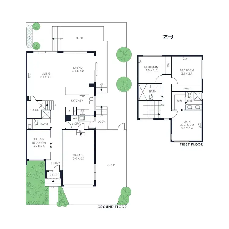 Floorplan of Homely townhouse listing, 3/451 Highett Road, Highett VIC 3190