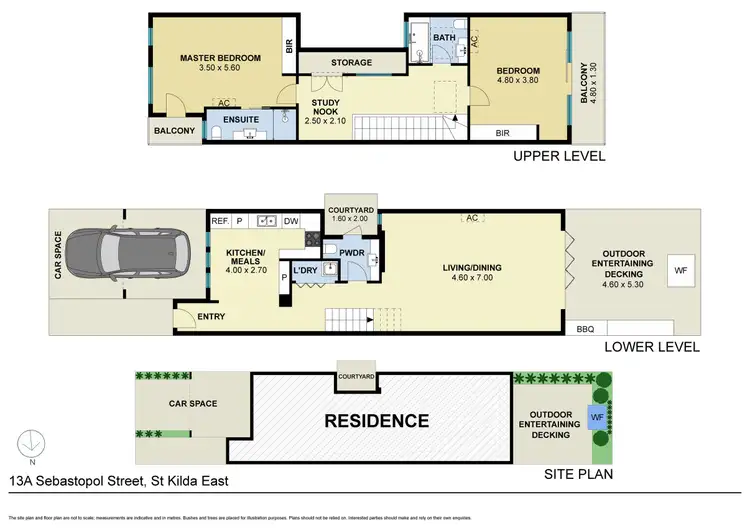 Floorplan of Homely townhouse listing, 13A Sebastopol Street, St Kilda East VIC 3183