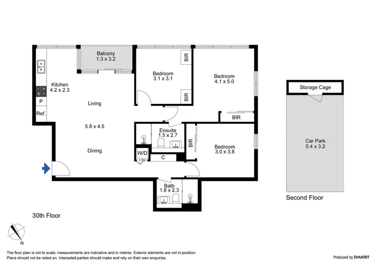 Floorplan of Homely apartment listing, 3013/560 Lonsdale Street, Melbourne VIC 3000