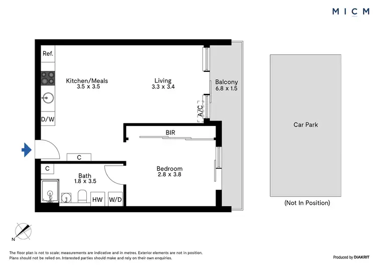 Floorplan of Homely apartment listing, 302/67-71 Stead Street, South Melbourne VIC 3205