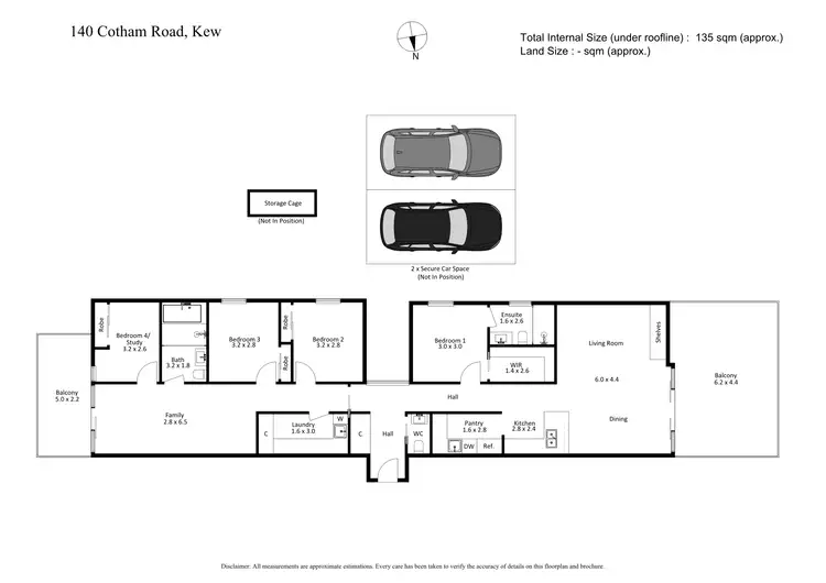 Floorplan of Homely apartment listing, 111/140 Cotham Road, Kew VIC 3101