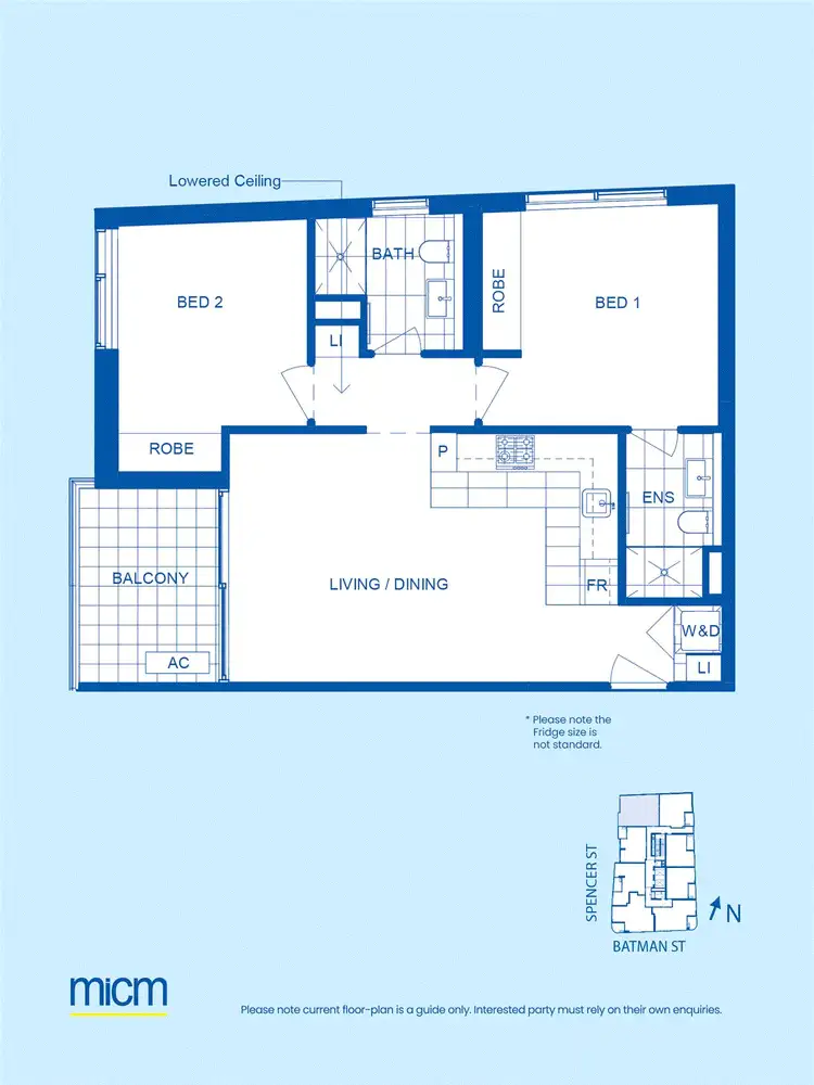 Floorplan of Homely apartment listing, 1306/408 Spencer Street, West Melbourne VIC 3003