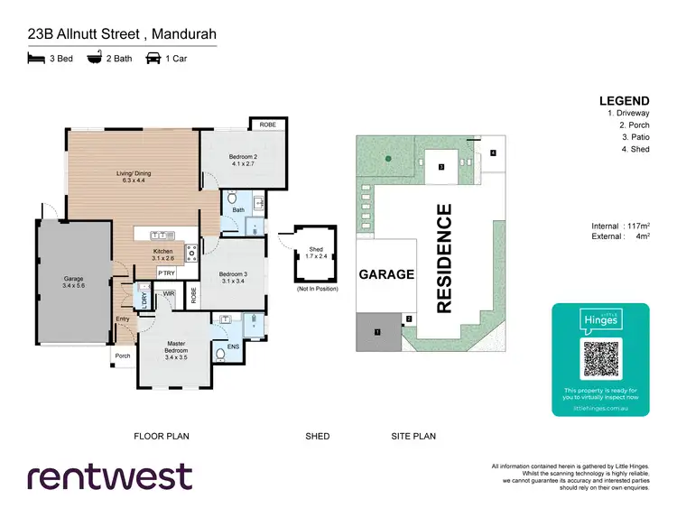 Floorplan of Homely villa listing, 23B Allnutt St, Mandurah WA 6210