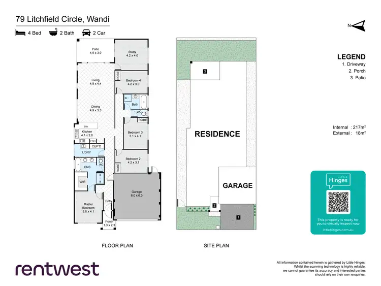 Floorplan of Homely house listing, 79 Litchfield Circle, Wandi WA 6167