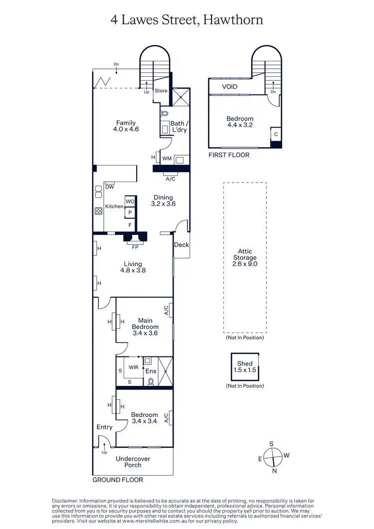 Floorplan of Homely house listing, 4 Lawes Street, Hawthorn VIC 3122