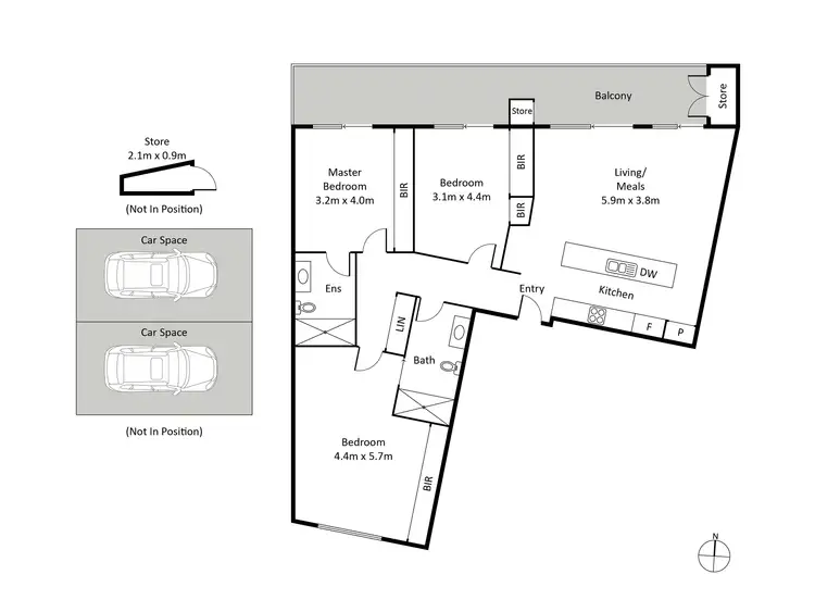 Floorplan of Homely apartment listing, Level 1, 101/1 Bluff Road, St Leonards VIC 3223