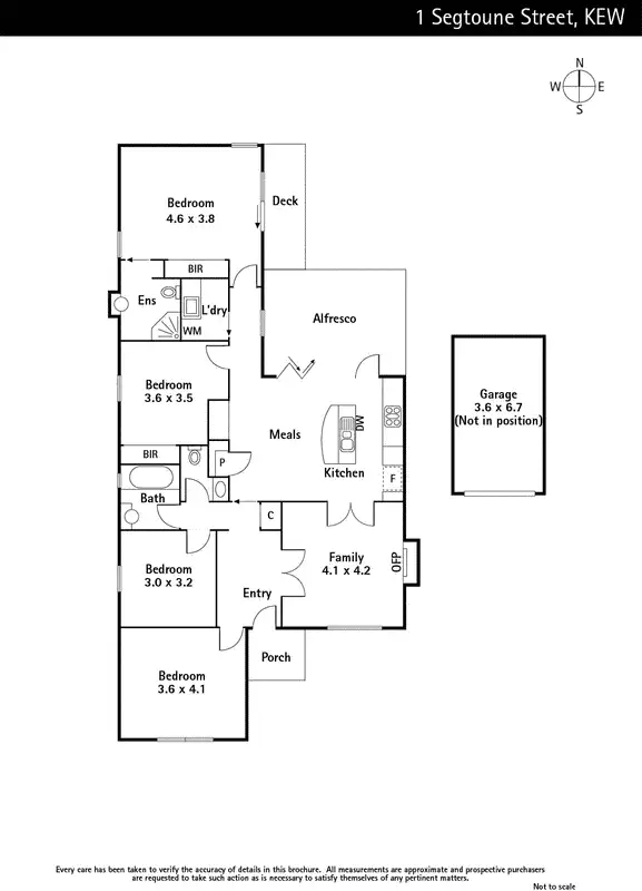 Floorplan of Homely house listing, 1 Segtoune Street, Kew VIC 3101