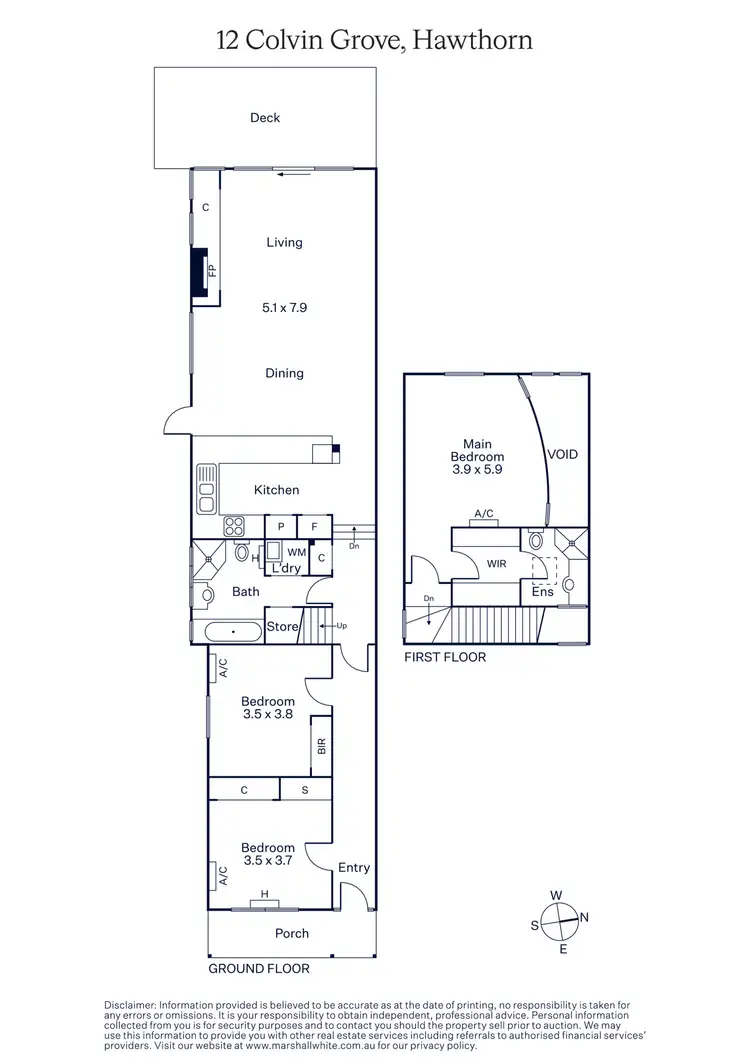 Floorplan of Homely house listing, 12 Colvin Grove, Hawthorn VIC 3122