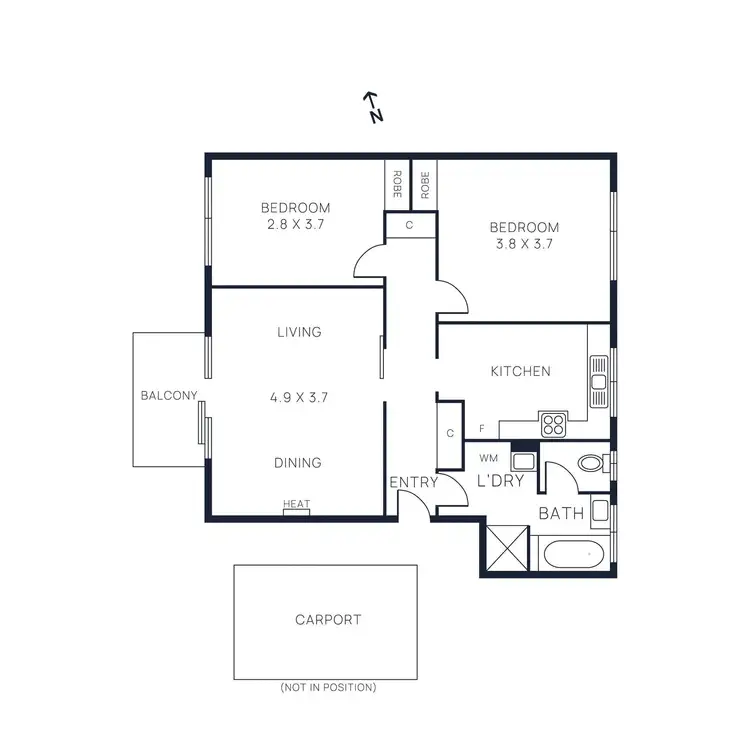 Floorplan of Homely apartment listing, 8/29 Graham Road, Highett VIC 3190