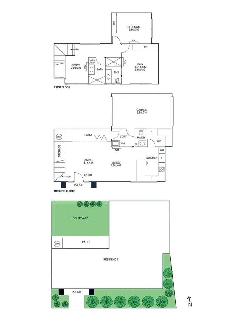 Floorplan of Homely townhouse listing, 4 Ross Street, Newport VIC 3015