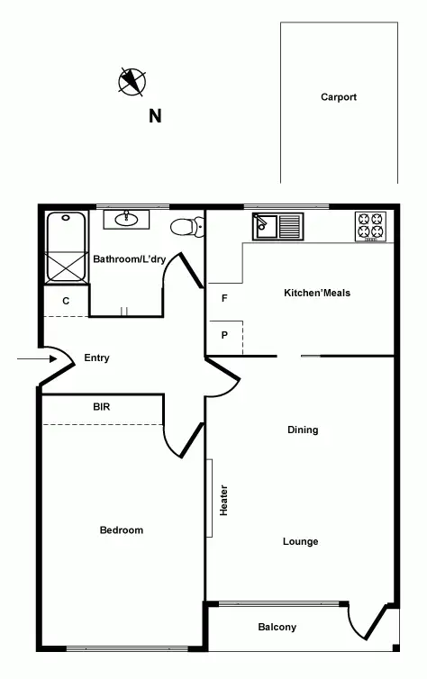 Floorplan of Homely apartment listing, 9/28 Lillimur Road, Ormond VIC 3204