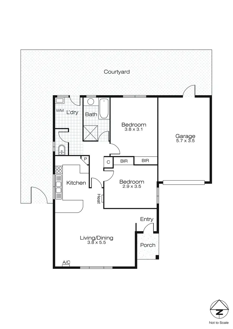 Floorplan of Homely unit listing, 6/12 Rowlands Street, Sebastopol VIC 3356